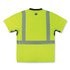 TENACIOUS HOLDINGS, INC. ergodyne® 23509 GloWear 8283BK Class 2 Lightweight Performance Hi-Vis T-Shirt, Polyester, 5X-Large, Lime