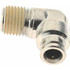 Norgren 124450428 Push-To-Connect Tube to Male & Tube to Male NPT Tube Fitting: Pneufit Fixed Male Elbow, 1/4" Thread, 1/4" OD