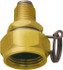 SANI-LAV N12 1 Piece, 3/8 NPT & 3/4 GHT MNPT x FGHT, Brass Reusable Hose Male Swivel Fitting