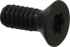 Camcar 34485 Flat Socket Cap Screw: #10-24 x 1/2" Long, Alloy Steel, Black Oxide Finish