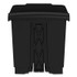 SAFCO PRODUCTS 9924BL Plastic Step-On Receptacle, 8 gal, Metal, Black