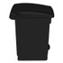 SAFCO PRODUCTS 9924BL Plastic Step-On Receptacle, 8 gal, Metal, Black
