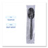 BOARDWALK TSHWPPBIW Heavyweight Wrapped Polypropylene Cutlery, Spoon, Plastic, Black, 1,000/Carton