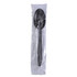 BOARDWALK TSHWPPBIW Heavyweight Wrapped Polypropylene Cutlery, Spoon, Plastic, Black, 1,000/Carton