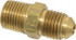 Parker 48F-3-2 Brass Flared Tube Connector: 3/16" Tube OD, 1/8-27 Thread, 45 ° Flared Angle