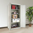 ALERA CM7824LG Assembled 78" High Heavy-Duty Welded Storage Cabinet, Four Adjustable Shelves, 36w x 24d, Light Gray