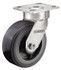 Albion 18PY04229R Rigid Top Plate Caster: Polyurethane, 4" Wheel Dia, 2" Wheel Width, 700 lb Capacity, 5-5/8" OAH