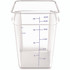 CFS BRANDS Carlisle 1195607 Squares Polycarbonate Food Storage Container, 22 qt, 11 13 x 11.13 x 15.72, Clear, Plastic