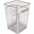 CFS BRANDS Carlisle 1195607 Squares Polycarbonate Food Storage Container, 22 qt, 11 13 x 11.13 x 15.72, Clear, Plastic