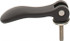 KIPP K0006.25111A330 Adjustable Clamping Handle: 5/16-18 Thread, 0.94" Hub Dia, Black Powder Coated Aluminum & Stainless Steel, Black