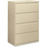 HNI CORPORATION HON 884LL  800 36inW x 19-1/4inD Lateral 4-Drawer File Cabinet With Lock, Putty