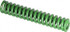 Associated Spring Raymond 106-210 Die Spring: 1/2" Hole Dia, 9/32" Rod Dia, 2-1/2" Free Length, Green