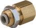 SMC PNEUMATICS KQ2E23-02A Push-To-Connect Tube Fitting: Female Bulkhead, 1/4" Thread