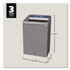 RUBBERMAID COMMERCIAL PROD. 1961629 Configure Indoor Recycling Waste Receptacle, Mixed Recycling, 33 gal, Metal, Gray