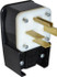 Leviton 8462-P Straight Blade Plug: Industrial, 15-60P, 250VAC, Black