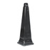 RUBBERMAID FG257088 BLA  GroundsKeeper Pyramid-Shaped Plastic/Steel Cigarette Waste Collector, 1 Gallon, 39 3/4in x 12 1/4in x 12 1/4in, Black
