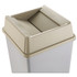 RUBBERMAID COMMERCIAL PROD. 2664 BEI Untouchable Square Swing Top Lid, Plastic, 20.13w x 20.13d x 6.25h, Beige