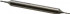 Cleveland C41034 Square End Mill: 3/64" Dia, 9/64" LOC, 2 Flutes, High Speed Steel