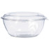 DART CTR64BD SafeSeal Tamper-Resistant, Tamper-Evident Bowls with Dome Lid, 64 oz, 8.9" Diameter x 4" h, Clear, Plastic, 100/Carton