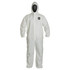 Dupont NG127SWHLG0025N Disposable Coveralls: Size Large, Film Laminate, Zipper Closure