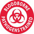 AccuformNMC HH64R Pack of 25 Bloodborne Pathogens Trained, Hard Hat Labels