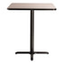 NATIONAL PUBLIC SEATING NPS® CT33636XD1GY Cafe Table, 36w x 36d x 30h, Square Top/X-Base, Gray Nebula Top, Black Base