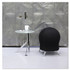SAFCO PRODUCTS 4750BL Zenergy Ball Chair, Backless, Supports Up to 250 lb, Black Fabric Seat, Silver Base