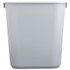 RUBBERMAID COMMERCIAL PROD. 2955 GRA Deskside Plastic Wastebasket, 3.5 gal, Plastic, Gray