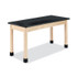 DIVERSIFIED WOODCRAFTS, INC. Spaces™ P7206K36N Classroom Science Table, 54w x 24d x 36h, Black Epoxy Resin Top, Oak Base