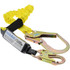 PRO-SAFE PS-SA-LN12 6' Long, 350 Lb Capacity, 1 Leg Locking Snap Hook Harness Shock Absorbing Lanyard