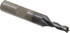 Cleveland C39702 Square End Mill: 3/16'' Dia, 1/2'' LOC, 3/8'' Shank Dia, 2-3/8'' OAL, 3 Flutes, High Speed Steel