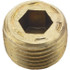 Holo-Krome 11108 1/2-14, 17/32" OAL, Brass Socket Pressure Plug