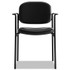 HON COMPANY VL616SB11 VL616 Stacking Guest Chair with Arms, Bonded Leather Upholstery, 23.25" x 21" x 32.75", Black Seat, Black Back, Black Base