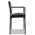 HON COMPANY VL616SB11 VL616 Stacking Guest Chair with Arms, Bonded Leather Upholstery, 23.25" x 21" x 32.75", Black Seat, Black Back, Black Base