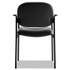 HON COMPANY VL616SB11 VL616 Stacking Guest Chair with Arms, Bonded Leather Upholstery, 23.25" x 21" x 32.75", Black Seat, Black Back, Black Base