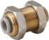 SMC PNEUMATICS KQ2E12-00A Push-to-Connect Tube Fitting: Bulkhead Union, M22 x 1 Thread