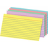 OFFICE DEPOT OD35810  Brand Rainbow Index Cards, Ruled, 5in x 8in, Assorted Colors, Pack Of 100