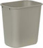 Rubbermaid FG295600BEIG Trash Can: 28 qt, Rectangle, Beige