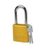Brady 99618 Lockout Padlock: Keyed Different, Aluminum, Aluminum Shackle, Yellow