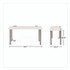 UNION & SCALE 24398966 Essentials Writing Table-Desk with Integrated Power Management, 59.7" x 29.3" x 28.8", White/Aluminum