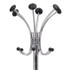 ALBA PMCLAS Chromy Coat Stand, 12 Knobs, 16w x 16d x 70.5h, Chrome/Black