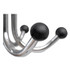 ALBA PMCLAS Chromy Coat Stand, 12 Knobs, 16w x 16d x 70.5h, Chrome/Black