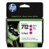 HEWLETT PACKARD SUPPLIES HP 3ED78A HP 712, (3ED78A) 3-Pack Magenta Original Ink Cartridges