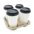 BOARDWALK 4CUPCARRIER Cup Carrier Tray, 8 oz to 32 oz, Four Cups, Kraft, 300/Carton