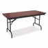 ICEBERG ENTERPRISES 55234 OfficeWorks Commercial Wood-Laminate Folding Table, Rectangular, 96" x 30" x 29", Mahogany