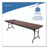 ICEBERG ENTERPRISES 55234 OfficeWorks Commercial Wood-Laminate Folding Table, Rectangular, 96" x 30" x 29", Mahogany
