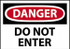 AccuformNMC D104RD Sign: Rectangle, "Danger - Do Not Enter"