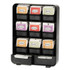 EMS MIND READER LLC TBORGBLK Baggy Nine-Drawer Tea Bag and Accessory Holder, 10.24 x 4.33 x 13.11, Black