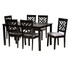 WHOLESALE INTERIORS, INC. Baxton Studio 2721-10526-10519  Caron Dining Set, 29-3/16inH x 59-1/16inW x 35-7/16inD, Gray/Espresso Brown