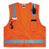 TENACIOUS HOLDINGS, INC. ergodyne® 24011 GloWear 8249Z Class 2 Economy Surveyors Zipper Vest, Polyester, X-Small, Orange